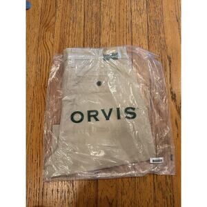 Orvis Shorts Mens 36 Khaki Angler Chino 9 Inch Fishing Casual New In Bag